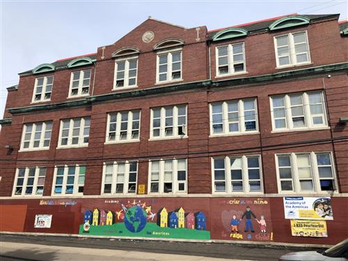 Front of the school 